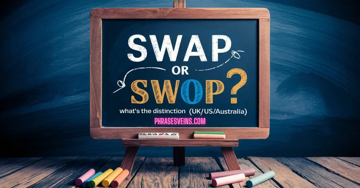 Swap or Swop – What’s the Distinction👍? (UK/US/Australia)